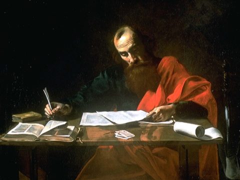 Paul writing a letter